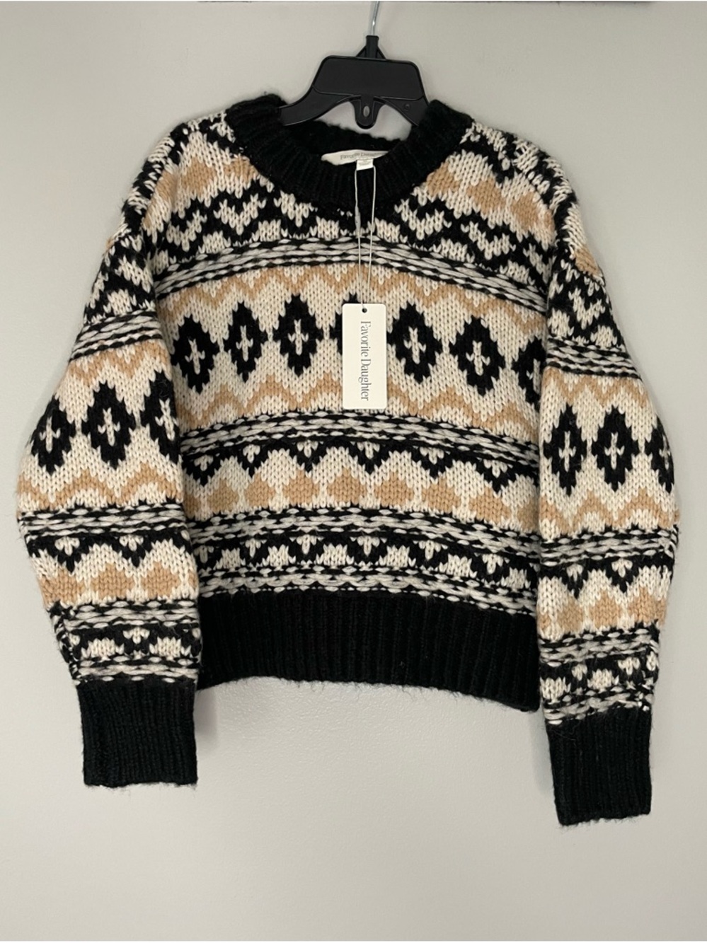 Favorite Daughter Girls Fair Isle Sweater and Hat Set NWT
